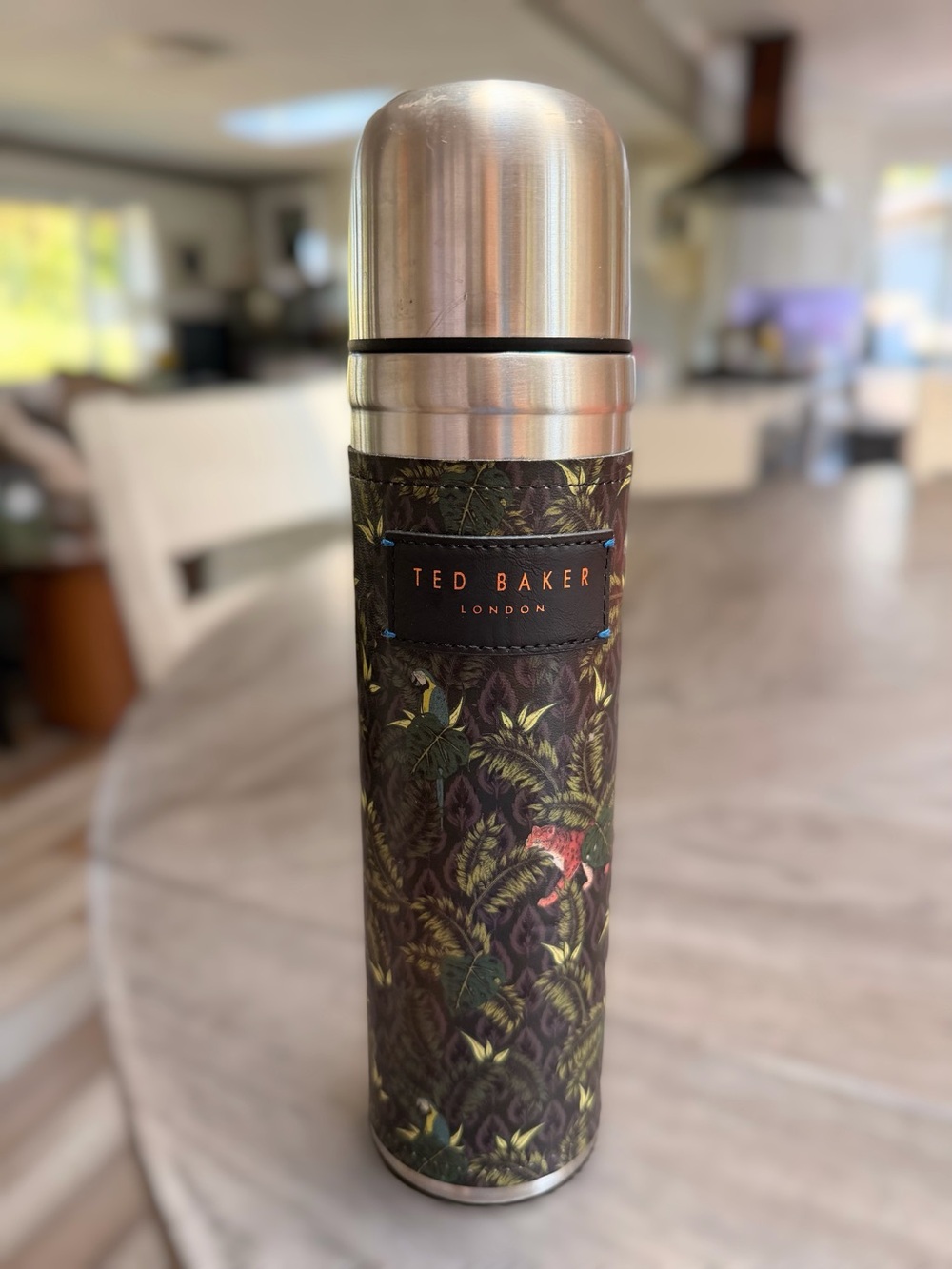 Ted Baker London Tropical Print Stainless Steel Travel Flask/Thermos